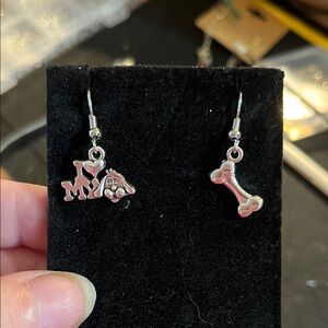 Silver Dog Lover Earrings
